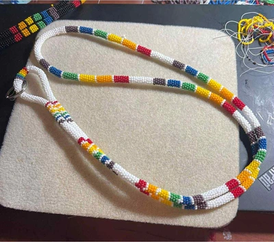 Handmade beaded lanyard design 14 from Thunder Bay